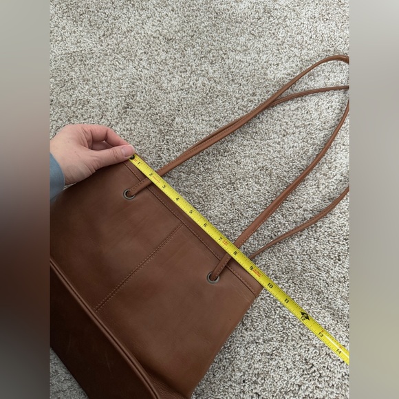 Wilson leather Brown Leather Tote Bag *long handles - Picture 11 of 13